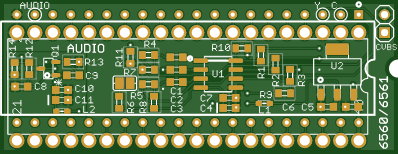 Commodore VIC 20 MOS 6560 / 6561 Audio Video Booster Adapter