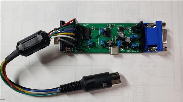 RGBI CGA to Analog RGB video card converter flicker fixer colour ...