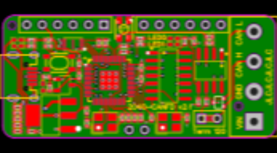 CanPico Standalone RP2040 FD-CAN test board based on Canis Automotive Labs Firmware and CAN library. PCB