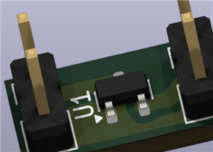 SOT-23 to 2.54mm pin fot ESD3V3CA