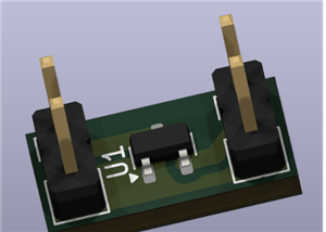 SOT-23 to 2.54mm pin fot APE8865NL-15-HF-3