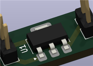TO-261, SOT-223 to 2.54mm pin for LM1117MP-ADJ