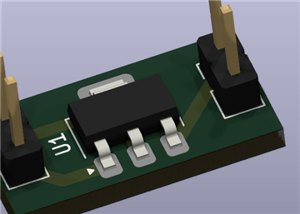 TO-261, SOT-223 to 2.54mm pin for LT1129-3.3_SOT223
