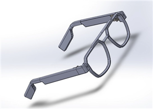 Smart AR Glasses Frame with Hidden Tech Housing (Slim, Prescription-Ready)