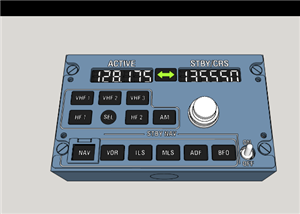 Airbus RMP panel for flight simulator
