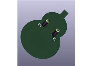 Pear-Shaped PCB with LED eyes