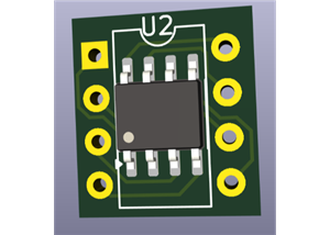 DIP8 ADAPTER, SMD TO THT, FOR ALL 8 PIN IC´S SUCH AS NE554, NE555, NA555, LM358