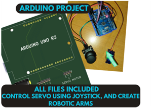 Learn basics with Arduino! Controlling servo using joystick with Arduino Uno R3. For robotic arms, RC Cars, pets and gimbals.