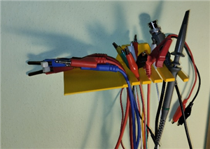 CABLE HOLDER For all types of cables -Aligator clips, oscilloscope probes, USB cables and other! One small and bigger version for all of your needs!