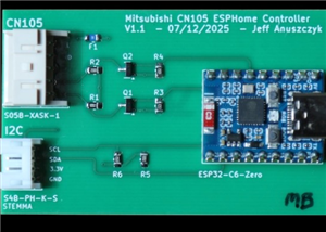 Mitsubishi ESPHome CN105 Microcontroller.kicad_pcb