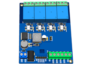 Advanced 4-Channel 5V Relay Module with Onboard LM2596 Power Supply