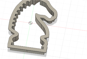 Chess Knight cookie cutter