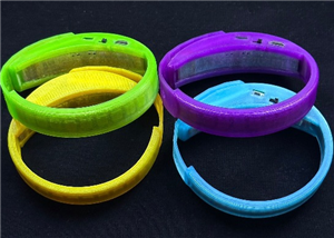 Audio reactive glow LED wristband/bracelet with NFC / RFID-Tags